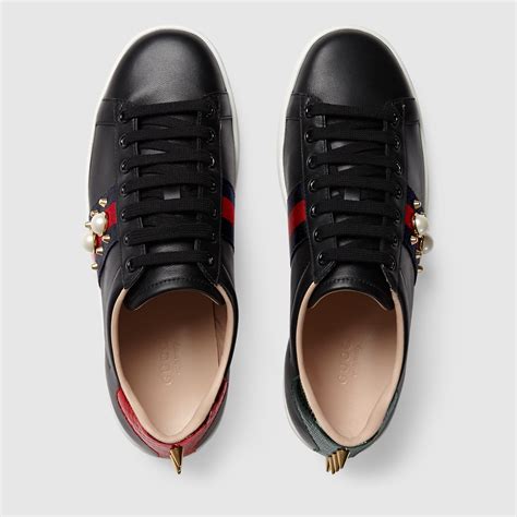 ace studded leather low top sneaker gucci|gucci ace leather sneaker review.